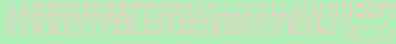 MantelMf Font – Pink Fonts on Green Background