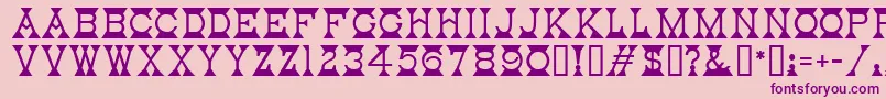 MantelMf Font – Purple Fonts on Pink Background