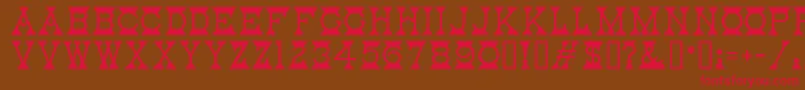 MantelMf Font – Red Fonts on Brown Background