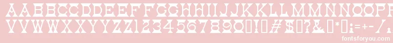 MantelMf Font – White Fonts on Pink Background