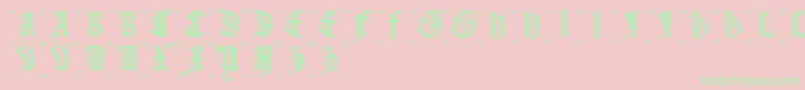 Gothiccapsb Font – Green Fonts on Pink Background