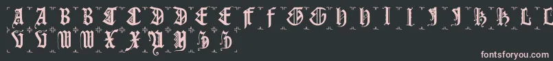 Gothiccapsb Font – Pink Fonts on Black Background