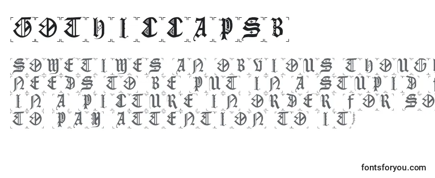 Review of the Gothiccapsb Font