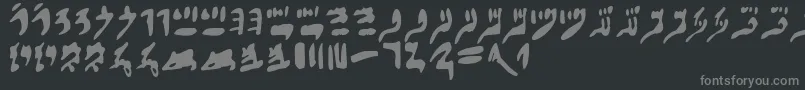 Шрифт Hieraticnumerals – серые шрифты на чёрном фоне