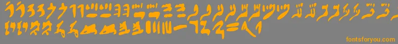 Police Hieraticnumerals – polices orange sur fond gris