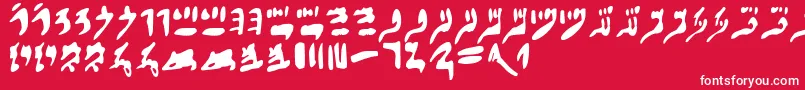 fuente Hieraticnumerals – Fuentes Blancas Sobre Fondo Rojo