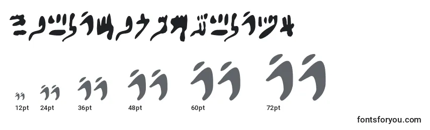 Размеры шрифта Hieraticnumerals