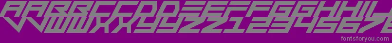 Fonte VerminVibesSlant – fontes cinzas em um fundo violeta