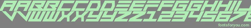 Fonte VerminVibesSlant – fontes verdes em um fundo cinza