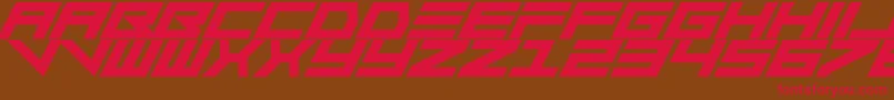 VerminVibesSlant Font – Red Fonts on Brown Background