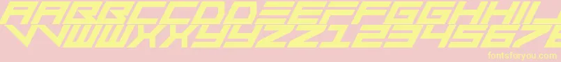 VerminVibesSlant Font – Yellow Fonts on Pink Background