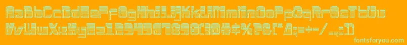 Drosselmeyerchrome Font – Green Fonts on Orange Background