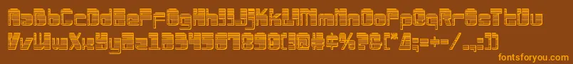 Drosselmeyerchrome Font – Orange Fonts on Brown Background