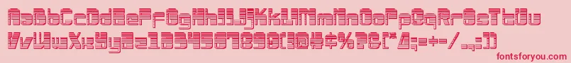 Drosselmeyerchrome-Schriftart – Rote Schriften auf rosa Hintergrund