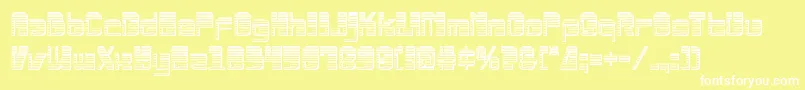 Drosselmeyerchrome Font – White Fonts on Yellow Background