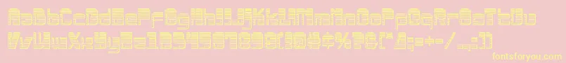 Drosselmeyerchrome Font – Yellow Fonts on Pink Background