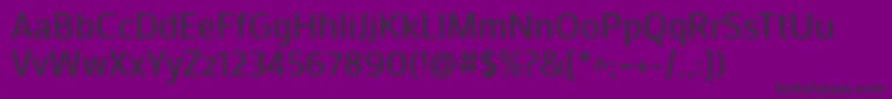 フォントMakoRegular – 紫の背景に黒い文字