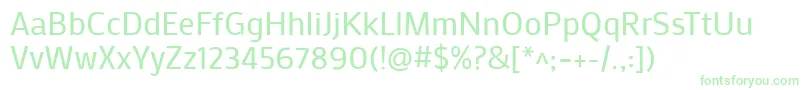 MakoRegular Font – Green Fonts on White Background