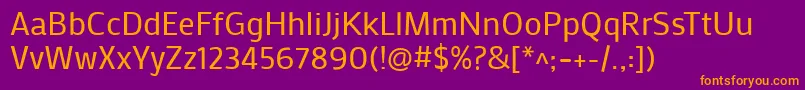 MakoRegular Font – Orange Fonts on Purple Background