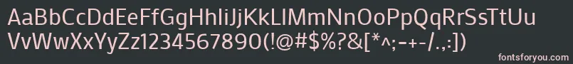 MakoRegular Font – Pink Fonts on Black Background