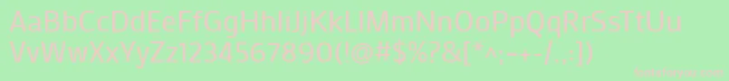 MakoRegular Font – Pink Fonts on Green Background