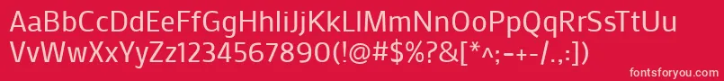 MakoRegular Font – Pink Fonts on Red Background