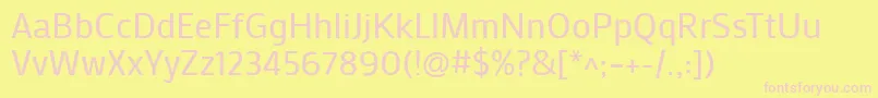 MakoRegular Font – Pink Fonts on Yellow Background