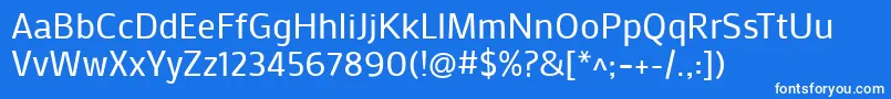 MakoRegular Font – White Fonts on Blue Background
