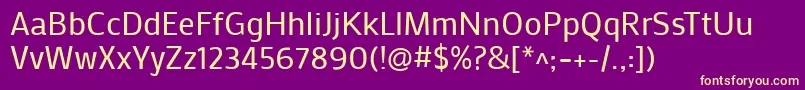 MakoRegular Font – Yellow Fonts on Purple Background