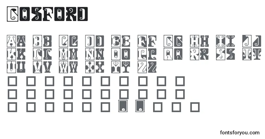 Gosford-fontti – aakkoset, numerot, erikoismerkit