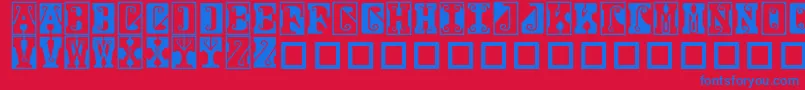 Gosford Font – Blue Fonts on Red Background