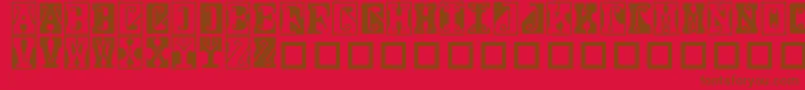 Gosford Font – Brown Fonts on Red Background