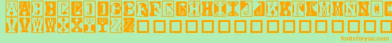 Gosford Font – Orange Fonts on Green Background