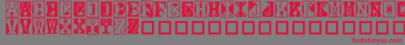 Gosford Font – Red Fonts on Gray Background