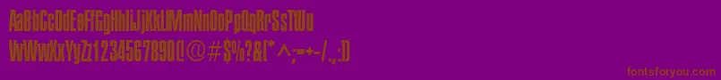 PlakettetwoRegular Font – Brown Fonts on Purple Background