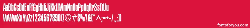fuente PlakettetwoRegular – Fuentes Blancas Sobre Fondo Rojo