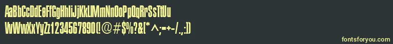 Шрифт PlakettetwoRegular – жёлтые шрифты на чёрном фоне
