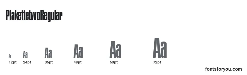 PlakettetwoRegular Font Sizes