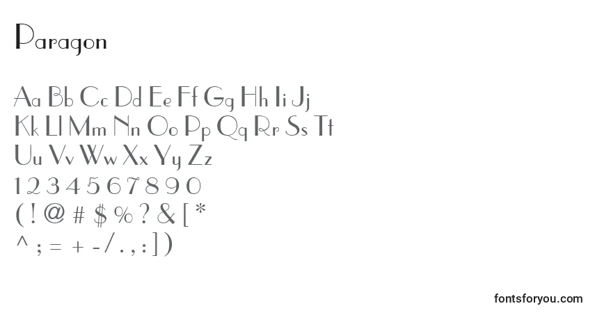 Paragonフォント–アルファベット、数字、特殊文字