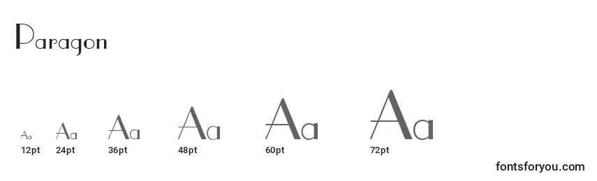 Размеры шрифта Paragon