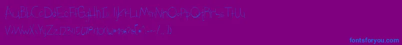 BmdSomethingBlueLight Font – Blue Fonts on Purple Background