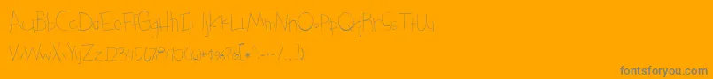 BmdSomethingBlueLight-Schriftart – Graue Schriften auf orangefarbenem Hintergrund