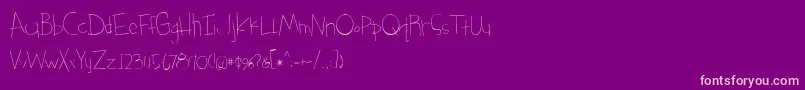 BmdSomethingBlueLight Font – Pink Fonts on Purple Background