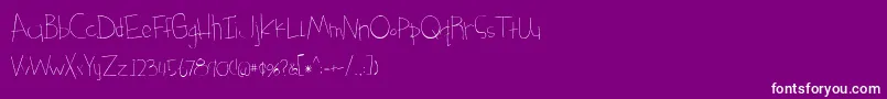 BmdSomethingBlueLight Font – White Fonts on Purple Background