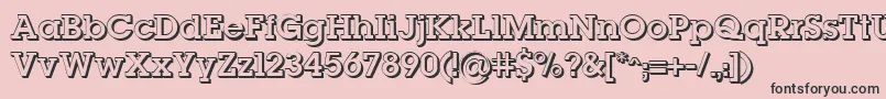 Lugashadow Font – Black Fonts on Pink Background