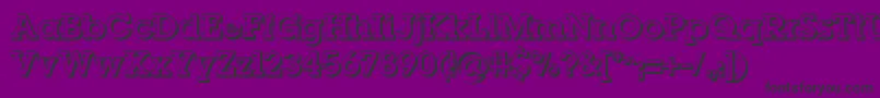 Lugashadow-Schriftart – Schwarze Schriften auf violettem Hintergrund