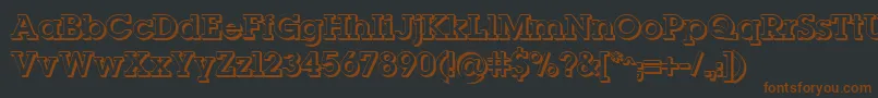 Lugashadow Font – Brown Fonts on Black Background