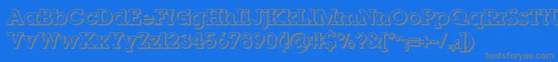 Lugashadow Font – Gray Fonts on Blue Background