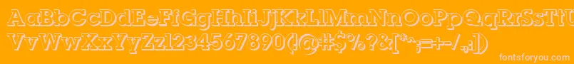 Lugashadow Font – Pink Fonts on Orange Background