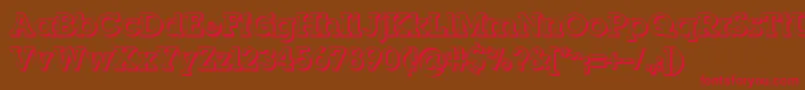 Lugashadow Font – Red Fonts on Brown Background